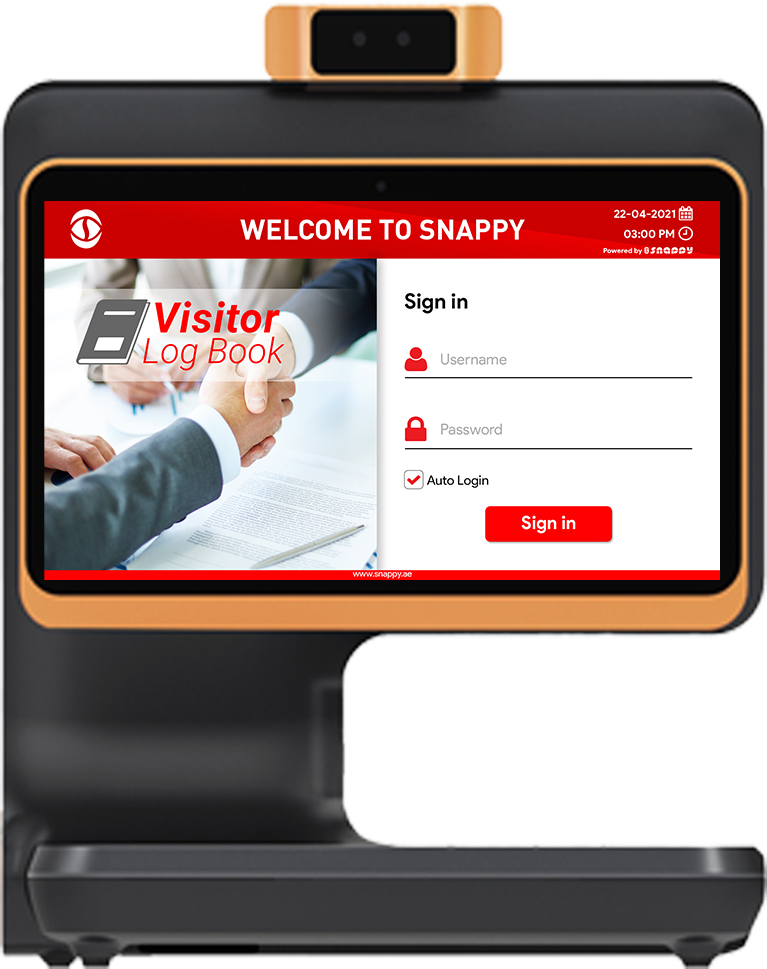 screenshot of Snappy Visitor Digital Log Book
